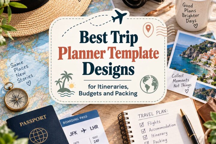 10 Best Trip Planner Template Designs for Itineraries, Budgets and Packing