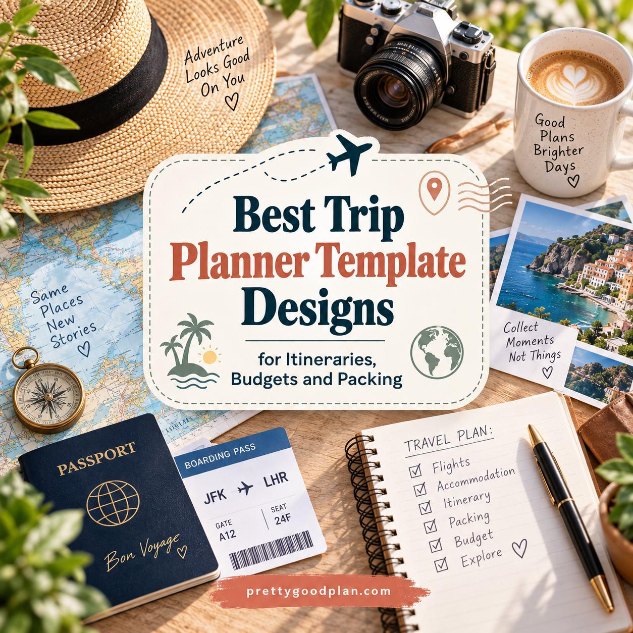 10 Best Trip Planner Template Designs for Itineraries, Budgets and Packing
