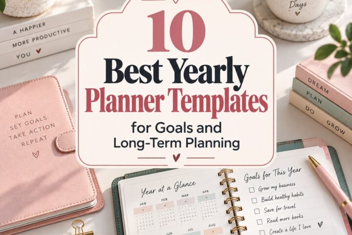 10 Best Yearly Planner Template Designs for Goals and Long-Term Planning