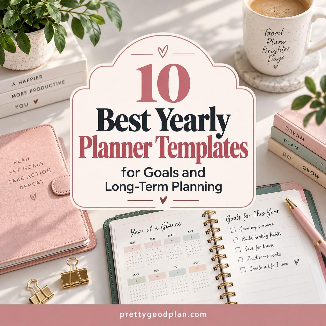 10 Best Yearly Planner Template Designs for Goals and Long-Term Planning