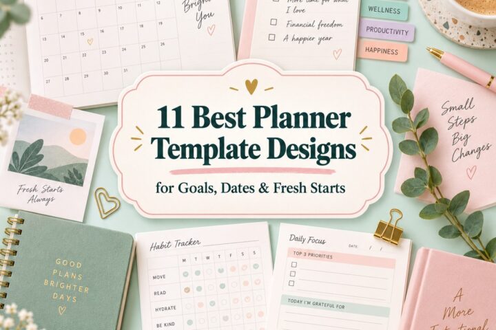 11 Best Planner Template Designs for Goals, Dates and Fresh Starts