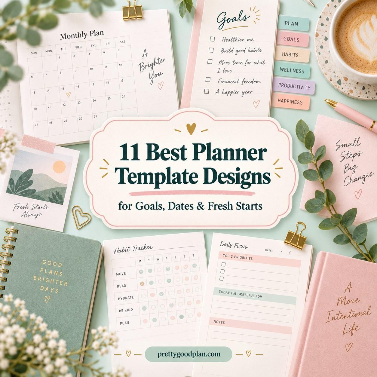 11 Best Planner Template Designs for Goals, Dates and Fresh Starts