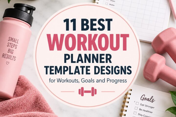 11 Best Workout Planner Template Designs for Workouts, Goals and Progress