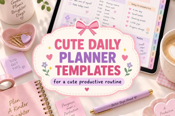 12 Best Cute Daily Planner Template Designs for a Cute Productive Routine