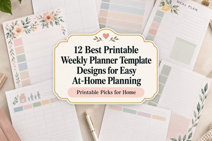 12 Best Printable Weekly Planner Template Designs for Easy At-Home Planning