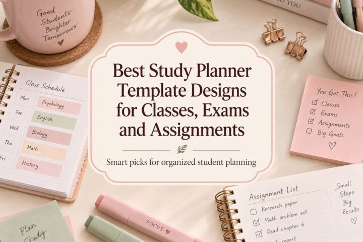12 Best Study Planner Template Designs for Classes, Exams and Assignments
