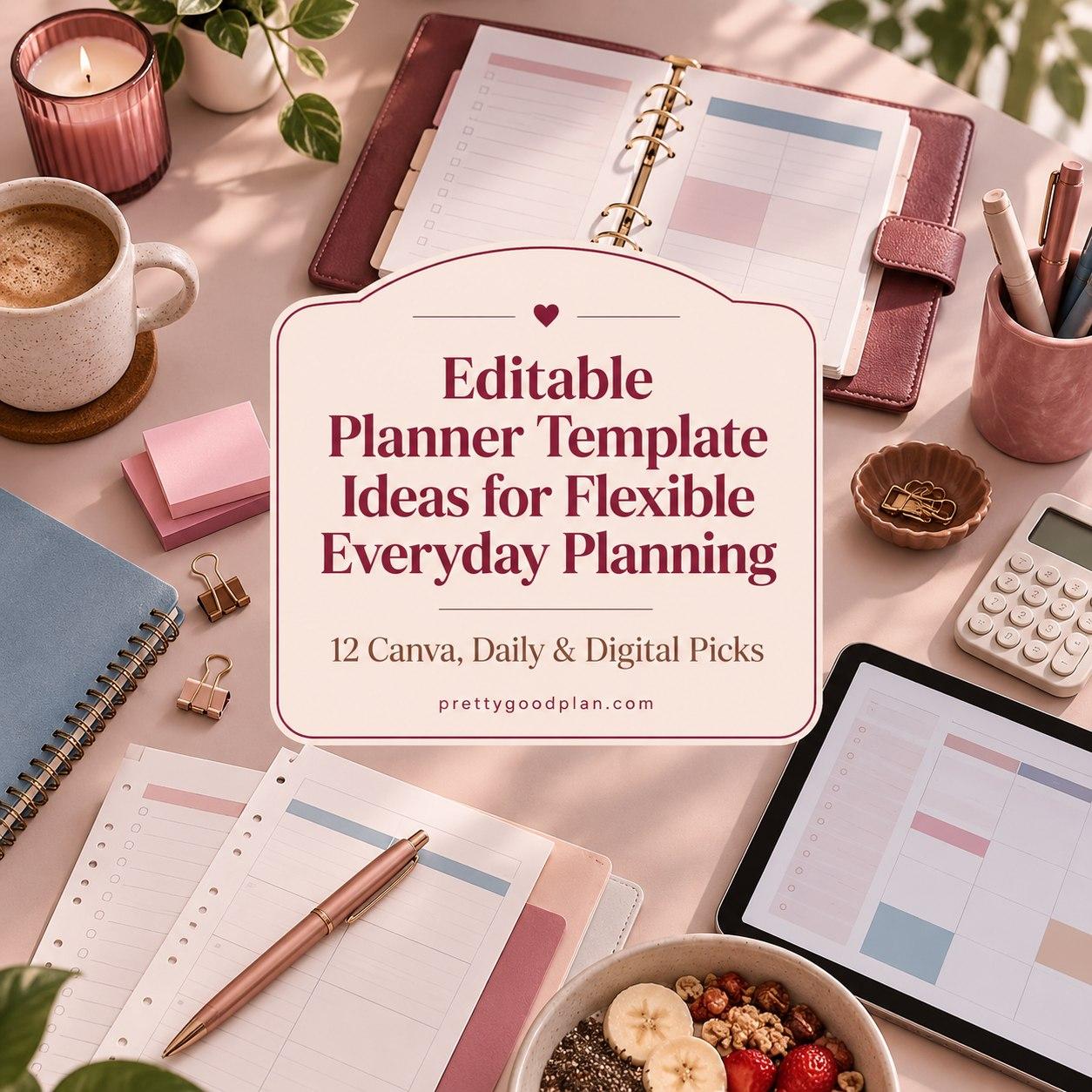 12 Editable Planner Template Ideas for Flexible Everyday Planning