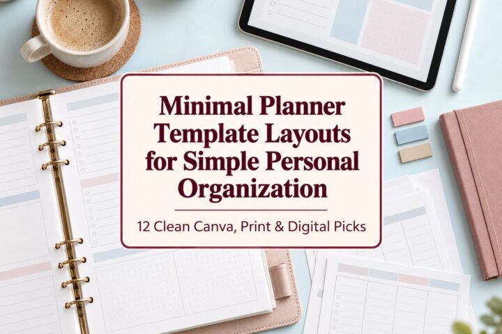 12 Minimal Planner Template Layouts for Simple Personal Organization