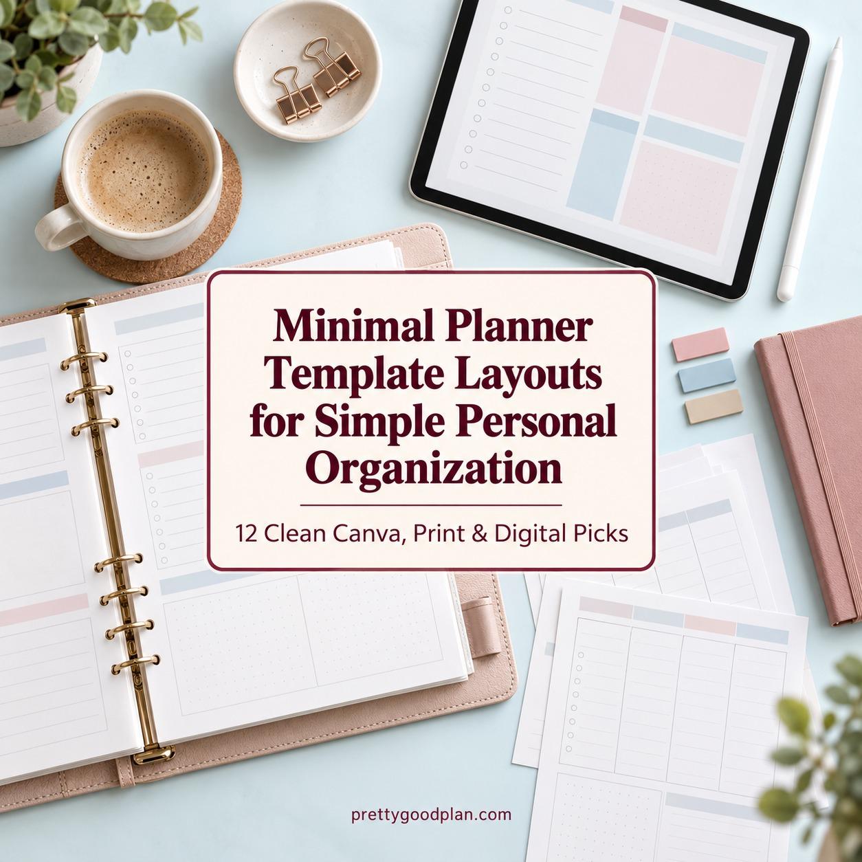 12 Minimal Planner Template Layouts for Simple Personal Organization