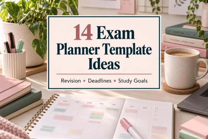 14 Exam Planner Template Designs for Revision, Deadlines and Study Goals