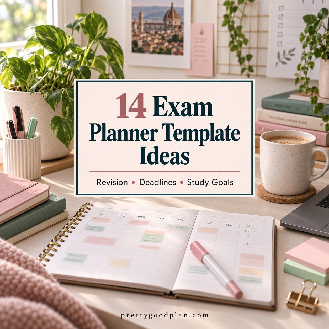 14 Exam Planner Template Designs for Revision, Deadlines and Study Goals