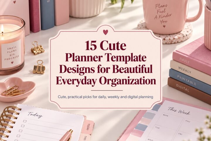 15 Cute Planner Template Designs for Beautiful Everyday Organization