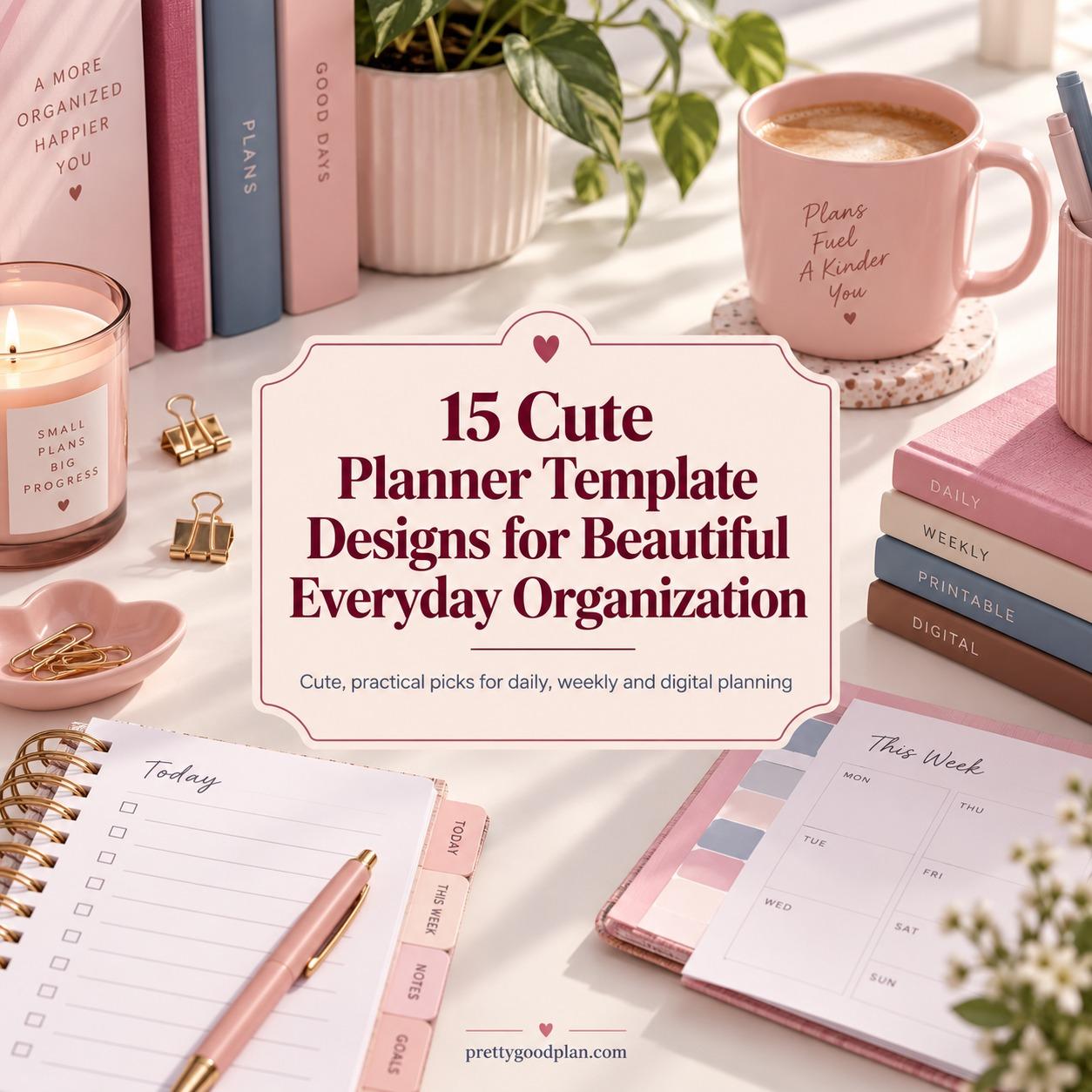 15 Cute Planner Template Designs for Beautiful Everyday Organization