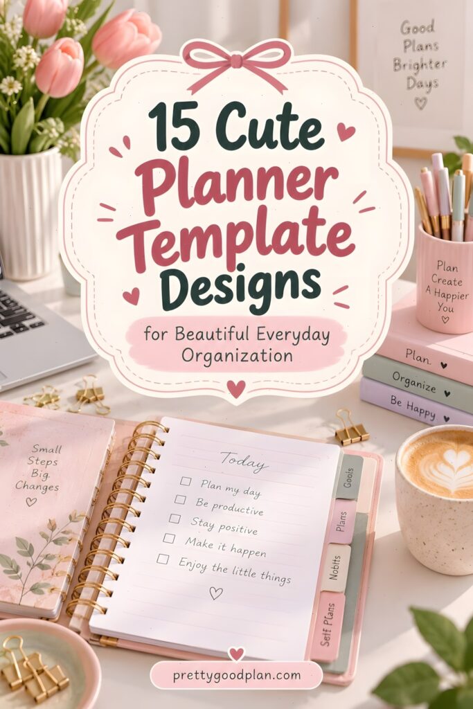 15 Cute Planner Template Designs for Beautiful Everyday Organization