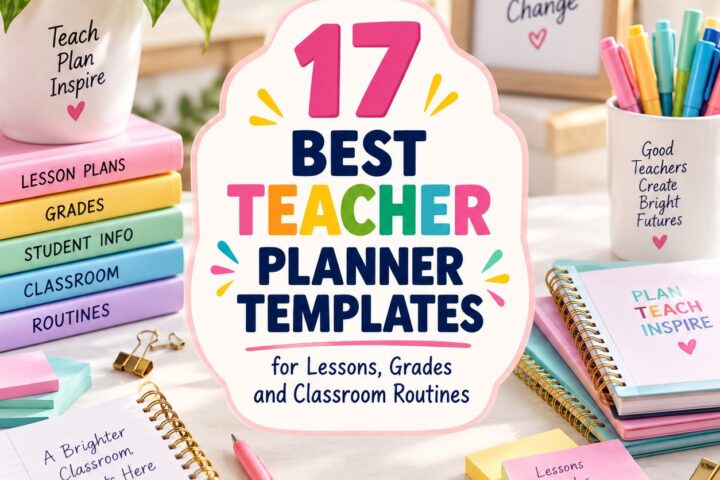 17 Best Teacher Planner Templates for Lessons, Grades and Classroom Routines