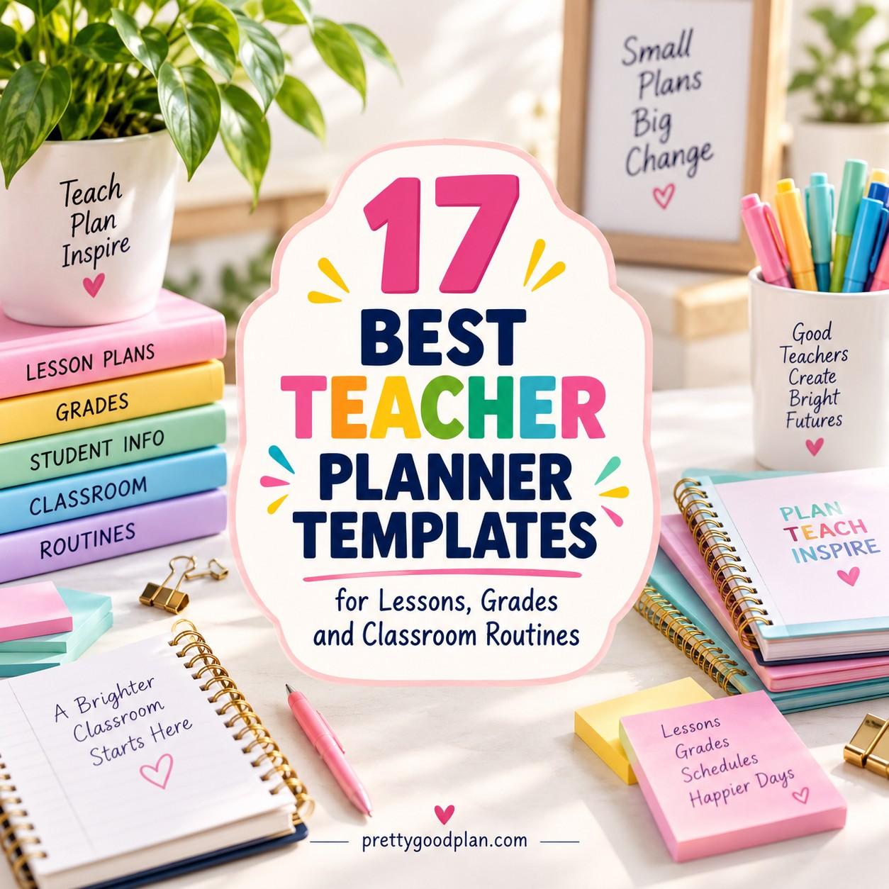 17 Best Teacher Planner Templates for Lessons, Grades and Classroom Routines