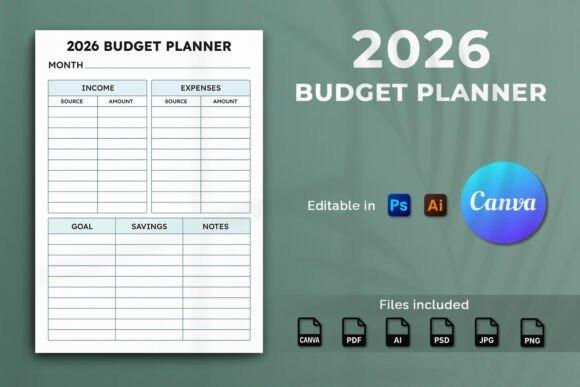 2026 budget planner template for organizing income, expenses, savings, and financial — planner templates for organizing