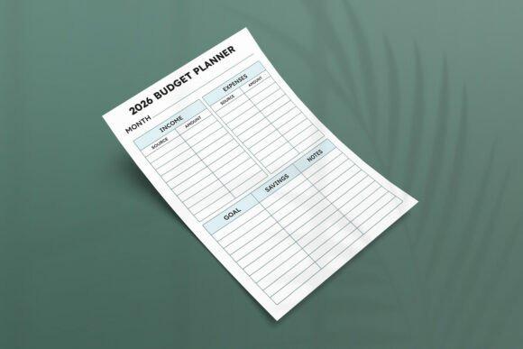 2026 budget planner template for organizing income, expenses, savings, and financial — planner templates for organizing