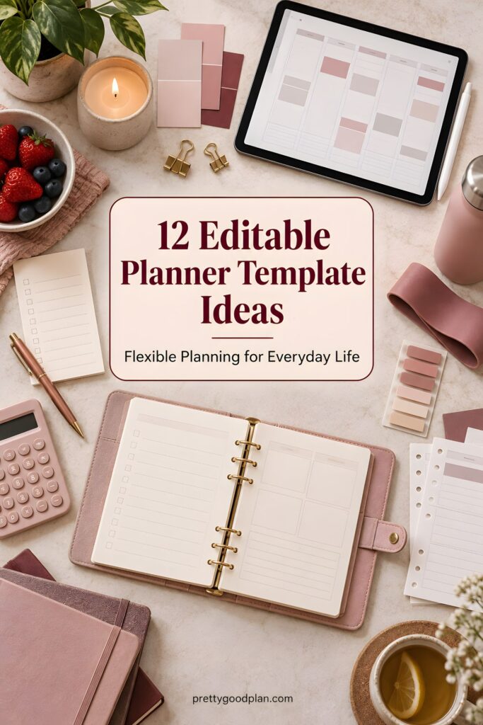 12 Editable Planner Template Ideas for Flexible Everyday Planning