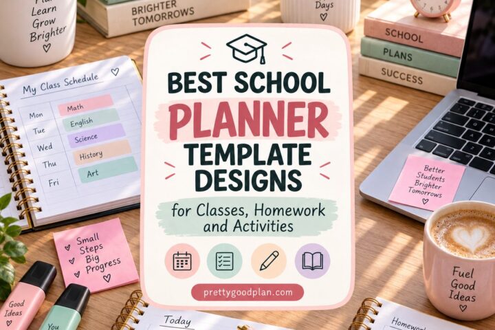 Best School Planner Template Designs for Classes, Homework and Activities