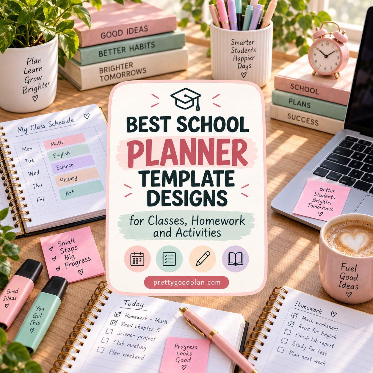 Best School Planner Template Designs for Classes, Homework and Activities