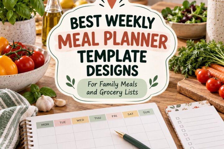 Best Weekly Meal Planner Template Designs for Family Meals and Grocery Lists