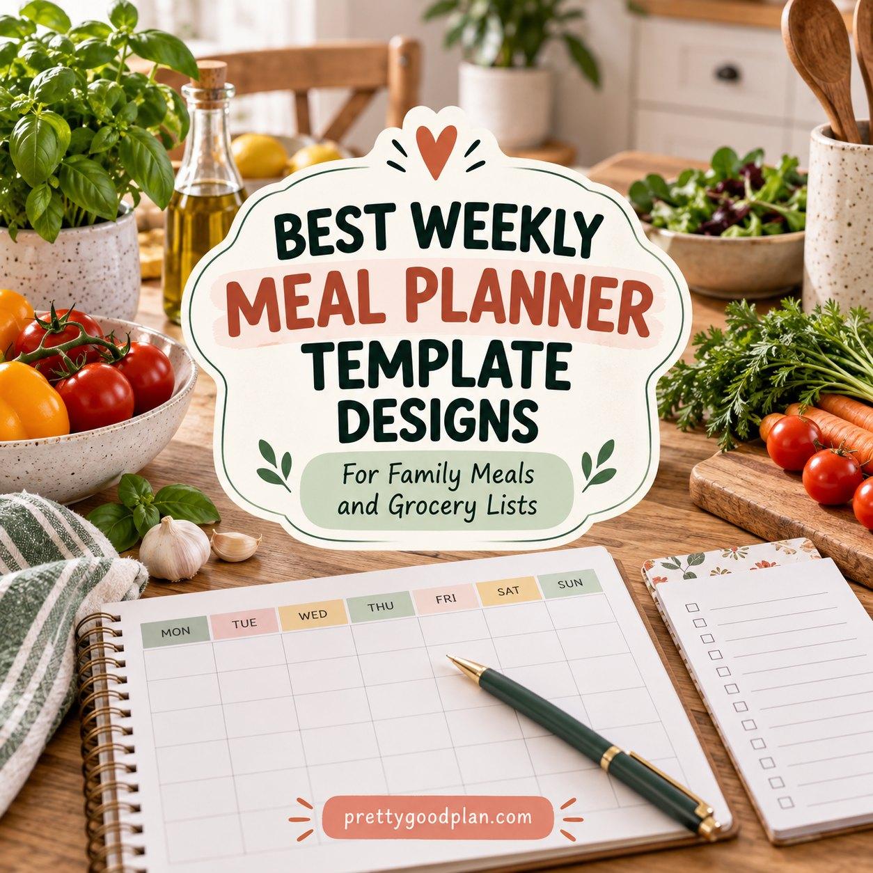 Best Weekly Meal Planner Template Designs for Family Meals and Grocery Lists