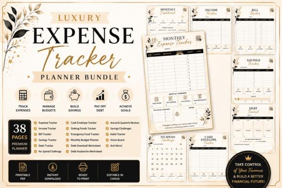 best planner template designs luxury expense tracker planner bundle with 38 pages including monthly expense tracker, income
