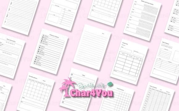 Various pages of a school planner template showing calendars, schedules, and note sections