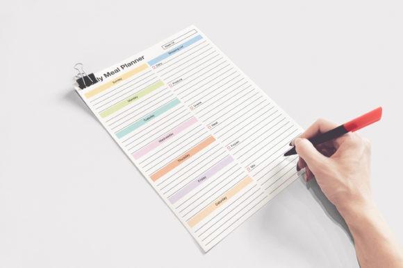 Minimal ink-friendly weekly meal planner template with days of the week and meal sections for — meal planner templates