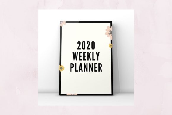 2020 weekly planner printable weekly planner template with floral accents on white background