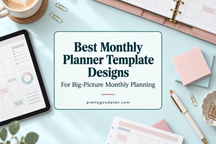Best Monthly Planner Template Designs for Big-Picture Monthly Planning