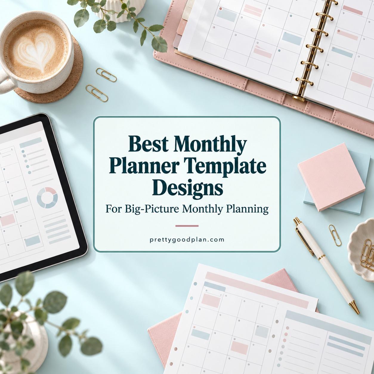 Best Monthly Planner Template Designs for Big-Picture Monthly Planning
